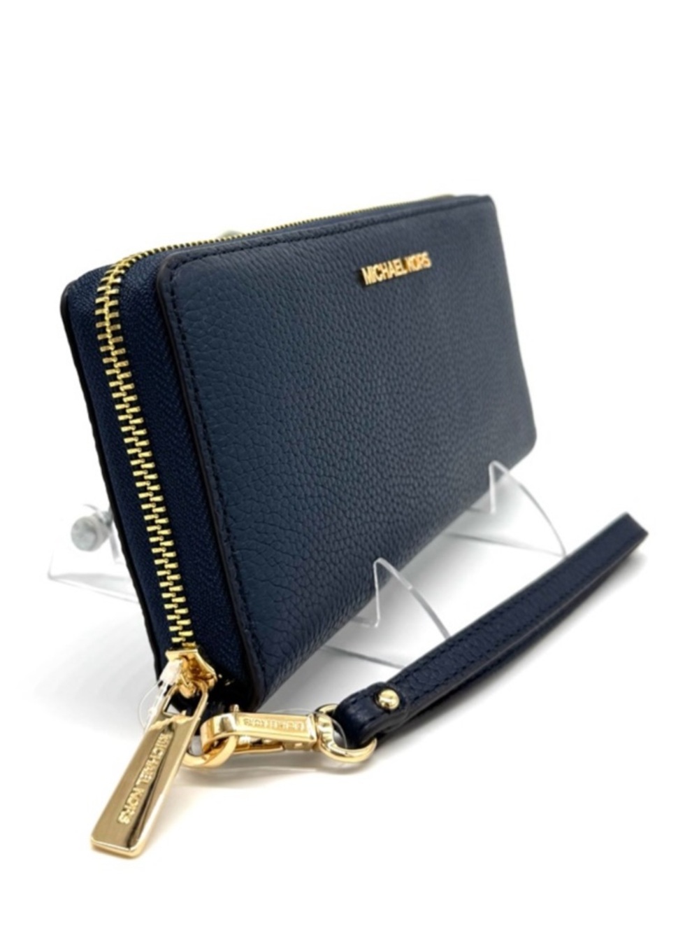 Michael Kors Large Continental Wallet Navy Blue - Picture 4 of 8